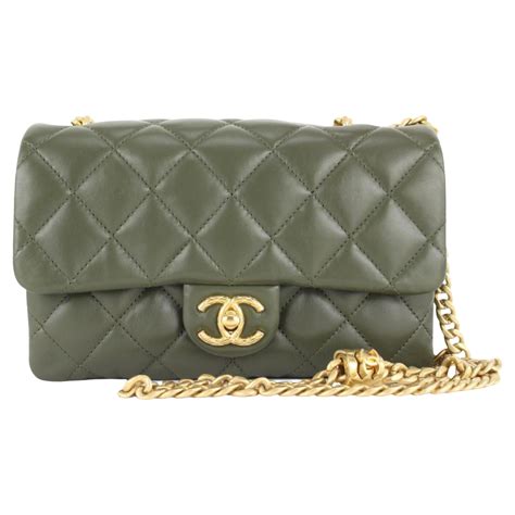 chanel army green bag|chanel lambskin bag.